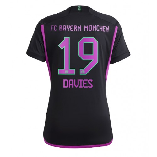 Maillot de foot Bayern Munich Alphonso Davies #19 Extérieur Femmes 2023-24 Manches Courte